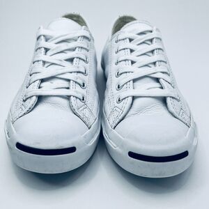 Converse Jack Purcell White Leather Low Sneakers Men’s 7 Women’s 8.5 - 1S961